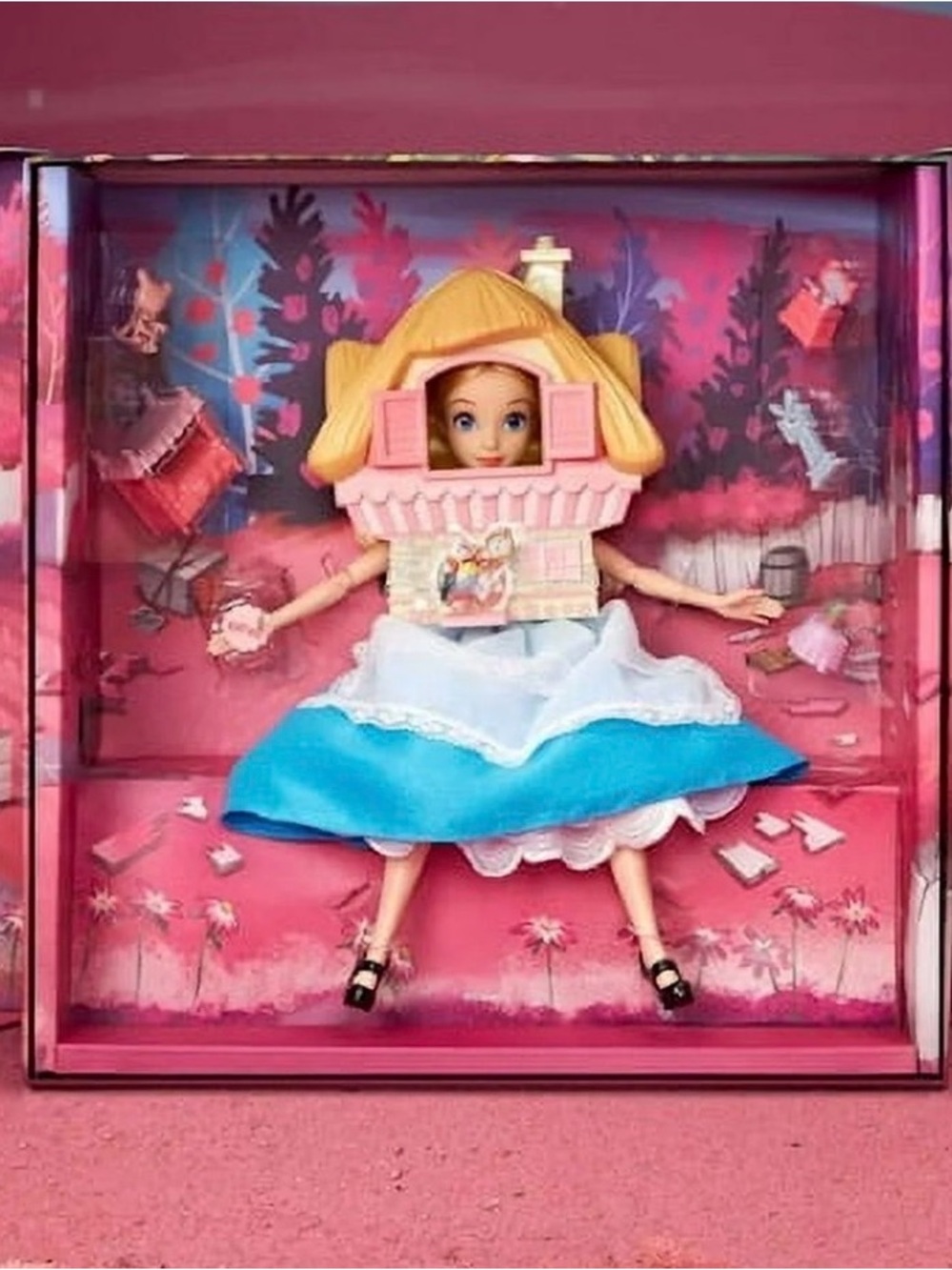 Pink and Blue Doll Playset Dress-Up Toy
